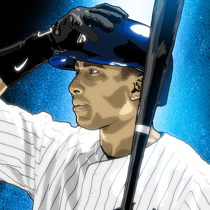 New York Yankees Bernie Williams Odyssey Art Art of Brian C. Roll Odyssey Art The Pop Culture Art of Brian C. Roll